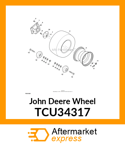 WHEEL, ANTI TIP TCU34317