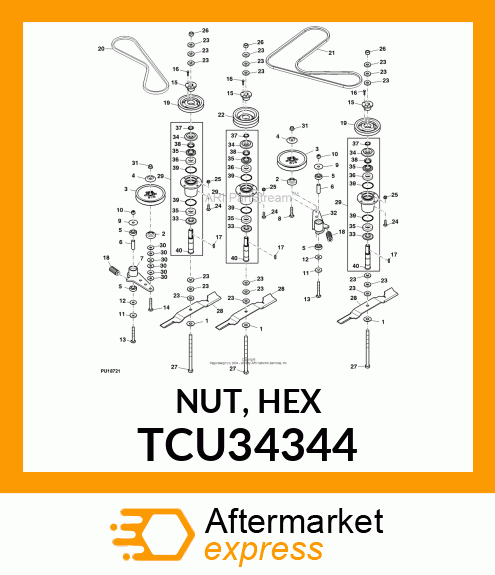 NUT, HEX TCU34344