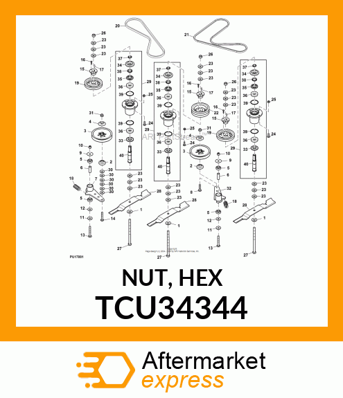 NUT, HEX TCU34344