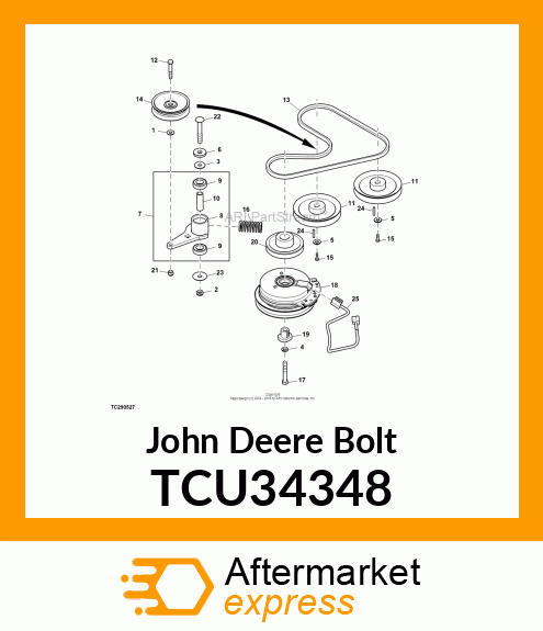 BOLT, HEX 7/16 TCU34348