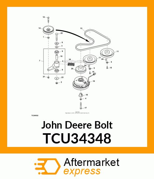 BOLT, HEX 7/16 TCU34348