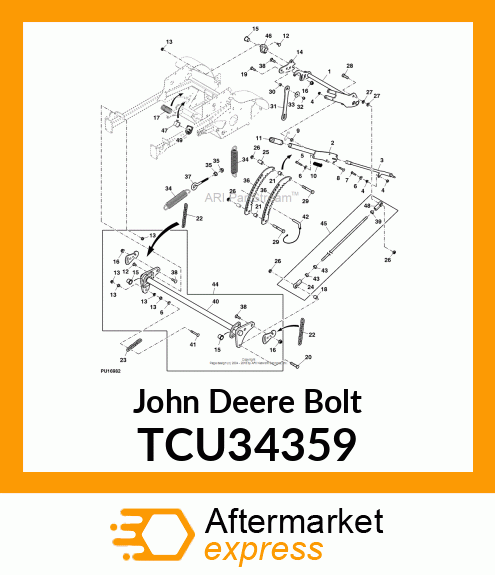 BOLT, CARRIAGE 3/8 X 3/4 Z5 TCU34359