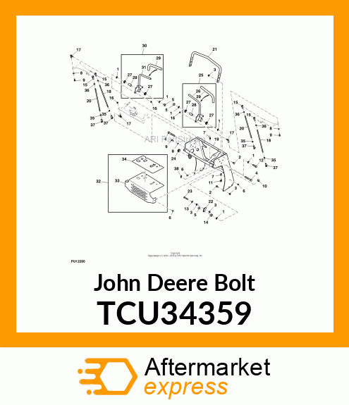 BOLT, CARRIAGE 3/8 X 3/4 Z5 TCU34359