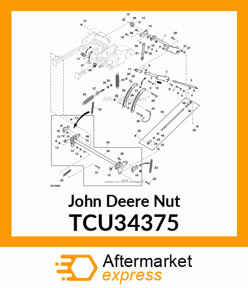 NUT, NYLOCK 3/8 TCU34375