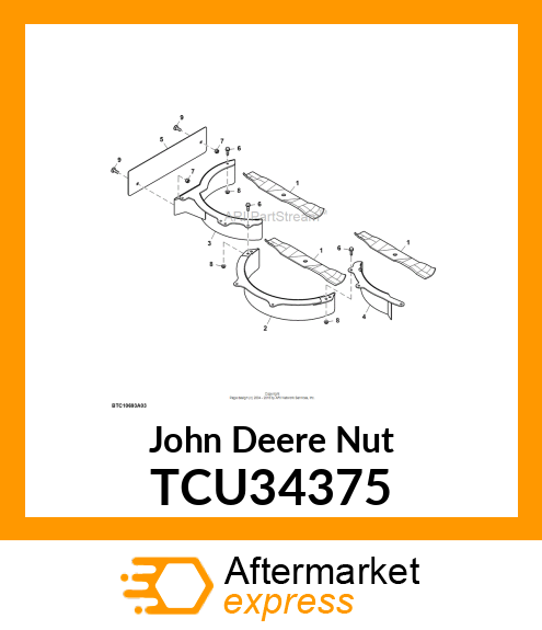 NUT, NYLOCK 3/8 TCU34375