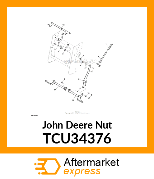 NUT, NYLOCK 5/16 TCU34376