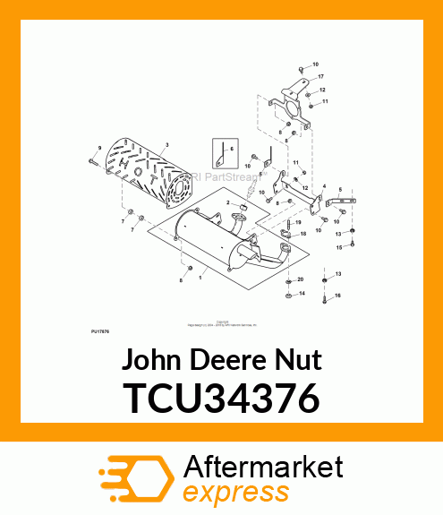 NUT, NYLOCK 5/16 TCU34376