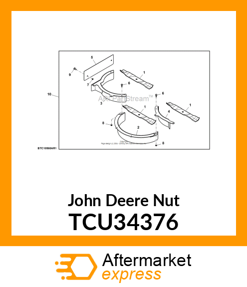 NUT, NYLOCK 5/16 TCU34376