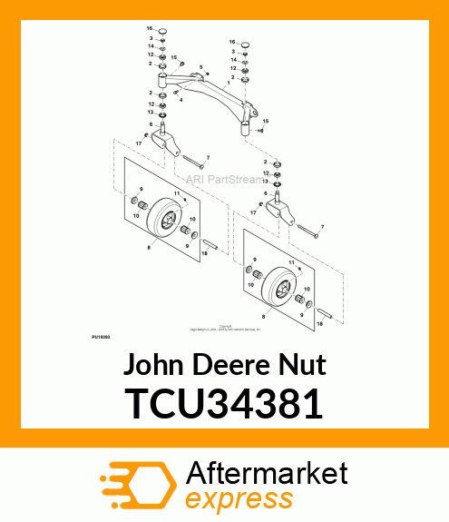 NUT, NYLOCK, JAM 3/4 TCU34381