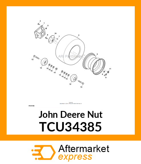 NUT, CASTLE, 3/4 TCU34385