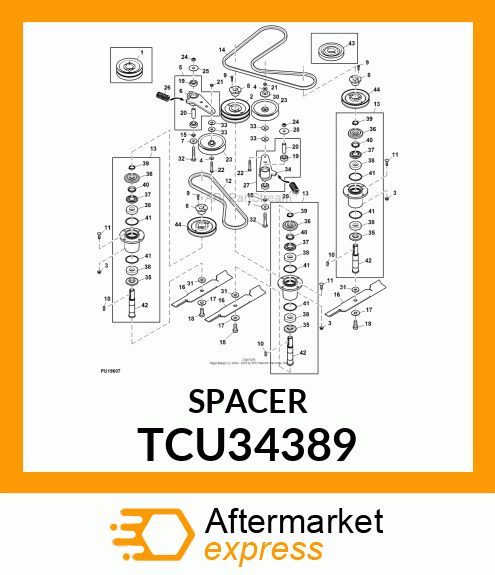 SPACER, BLADE, 5/8 X 1/4 TCU34389