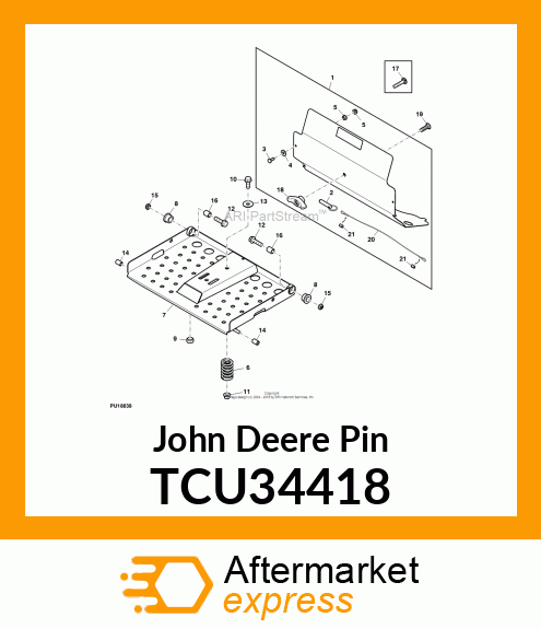 DETENT PIN .5 X 2.25" TCU34418