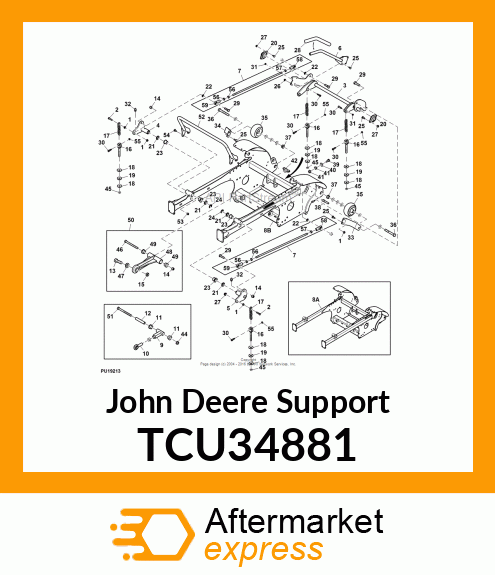 SUPPORT, REAR TIP WHEEL LEFT TCU34881