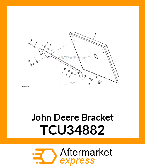 BRACKET, THIGH PAD TCU34882