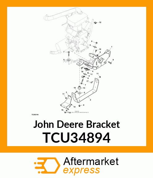 BRACKET, REAR REEL MOTOR STORAGE TCU34894