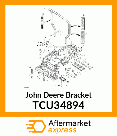 BRACKET, REAR REEL MOTOR STORAGE TCU34894