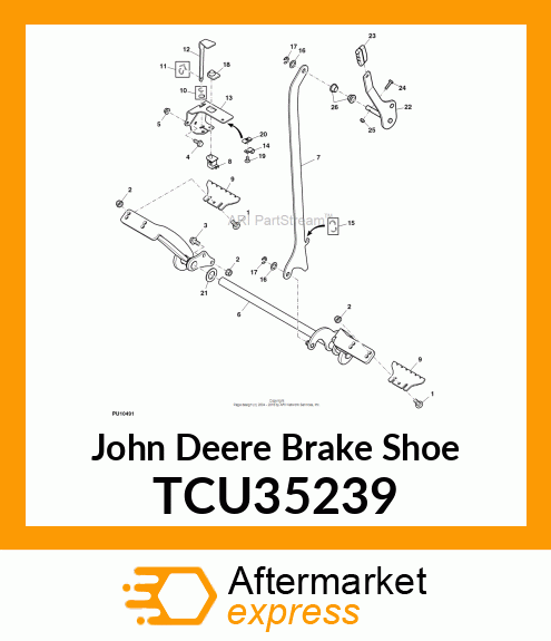 BRAKE SHOE TCU35239