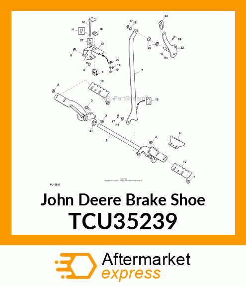 BRAKE SHOE TCU35239