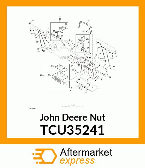 NUT U 1/4 X 20 7GA TCU35241