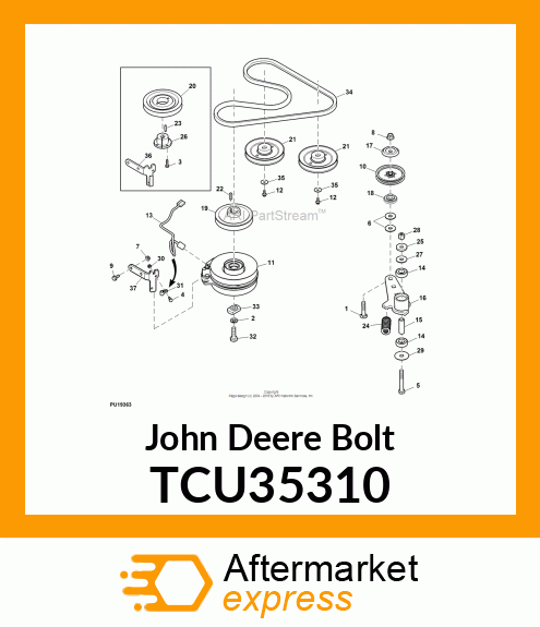 BOLT HEX, 7/16 TCU35310