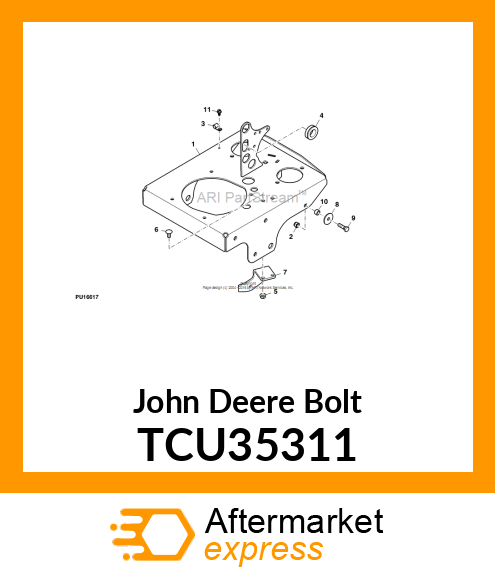 BOLT, SELF TAPPING 1/4 TCU35311