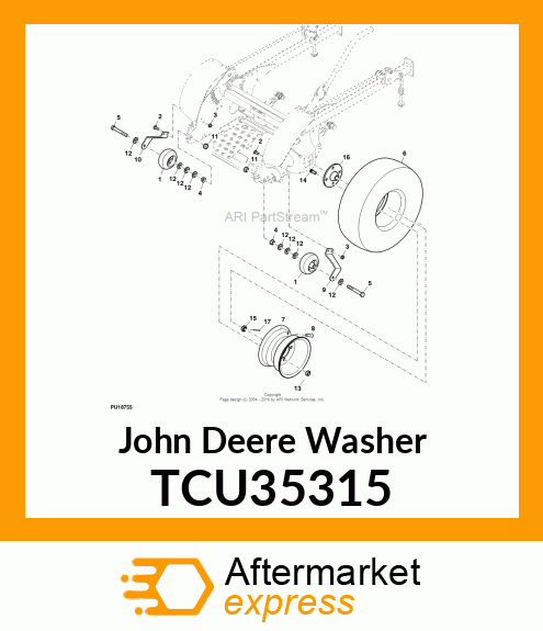 WASHER, FLAT, 5/8 X 1 3/8 X 0.110 Z TCU35315