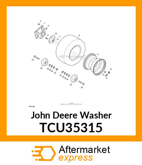 WASHER, FLAT, 5/8 X 1 3/8 X 0.110 Z TCU35315