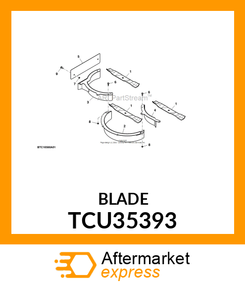 MOWER BLADE, MULCH 18" TCU35393