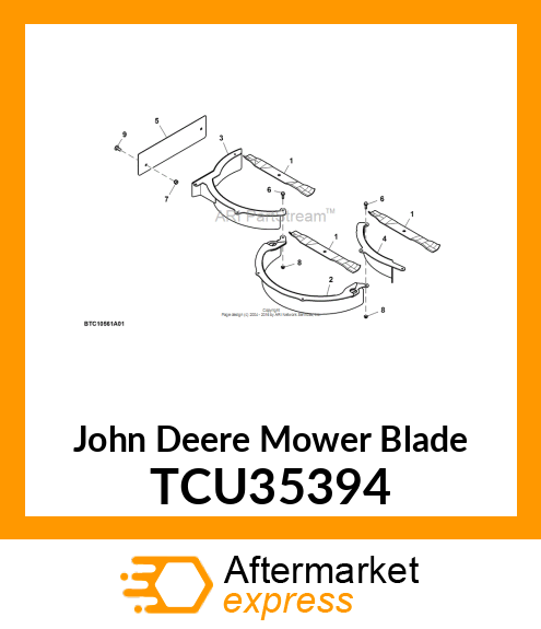 MOWER BLADE, MULCH 21" TCU35394