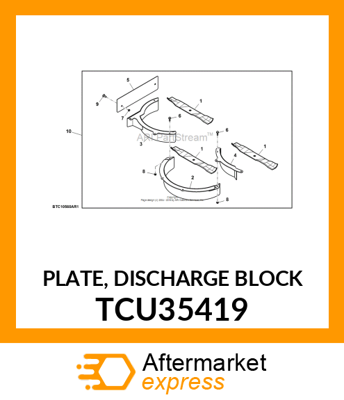 PLATE, DISCHARGE BLOCK TCU35419