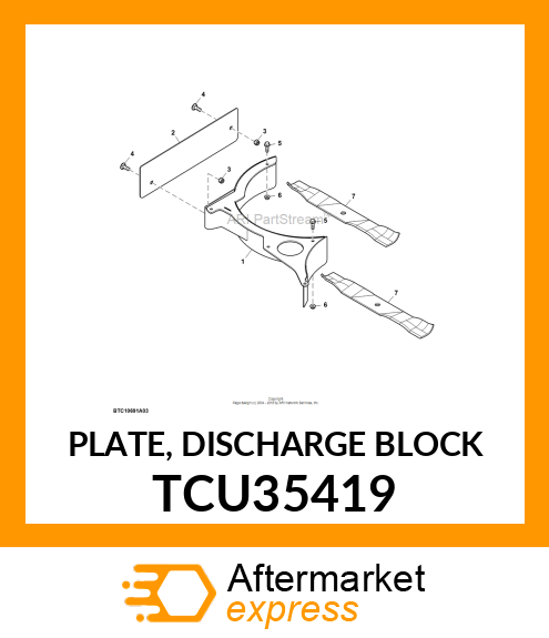 PLATE, DISCHARGE BLOCK TCU35419