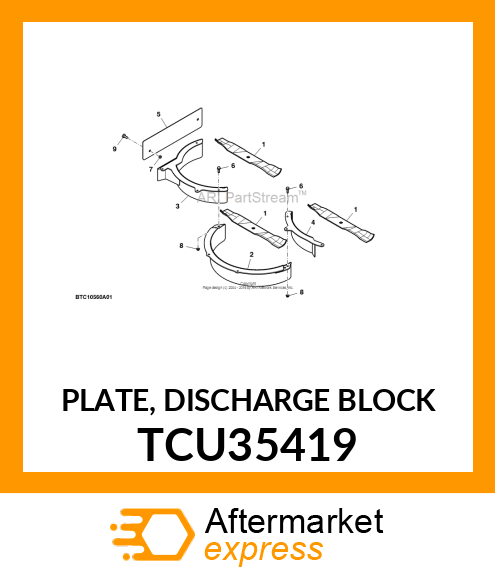 PLATE, DISCHARGE BLOCK TCU35419