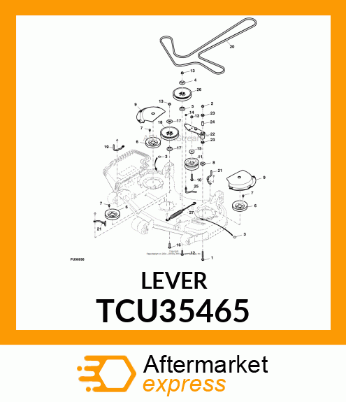 GUIDE, FLAT IDLER ARM BELT TCU35465