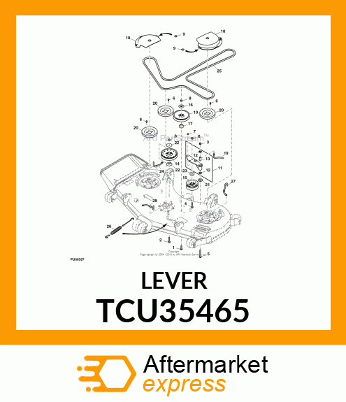 GUIDE, FLAT IDLER ARM BELT TCU35465