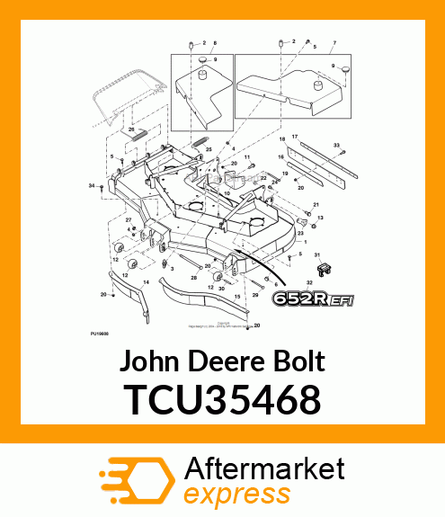 BOLT, HEX, 1/2 TCU35468