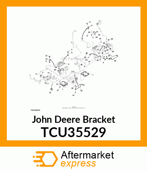 BRACKET, ENGINE HARNESS SUPPORT TCU35529