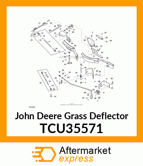 GRASS DEFLECTOR, 52" MOD ACTIVE BAF TCU35571