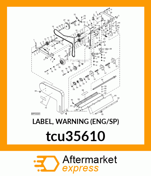 LABEL, WARNING (ENG/SP) tcu35610