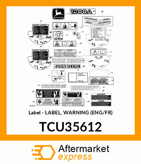 LABEL, WARNING (ENG/FR) TCU35612