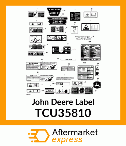 LABEL, MODEL (WH61A) TCU35810