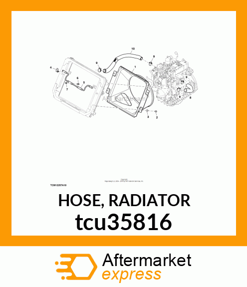 HOSE, RADIATOR tcu35816