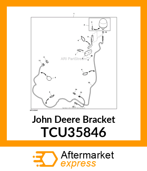 BRACKET, NO CAB BEACON TCU35846