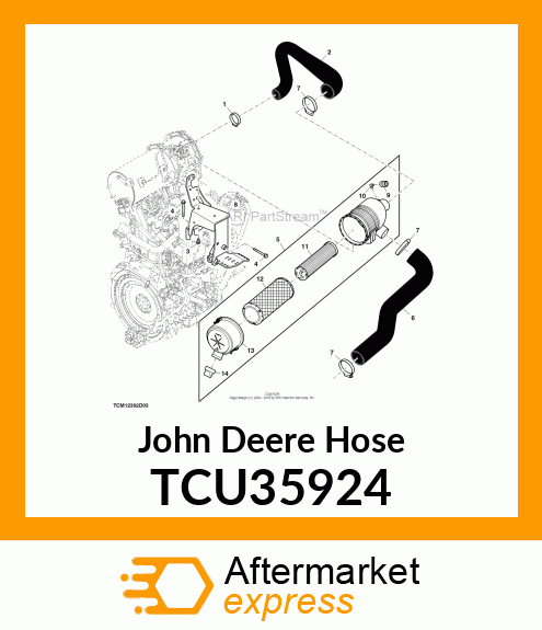 HOSE, AIR CLEANER TO TURBO TCU35924