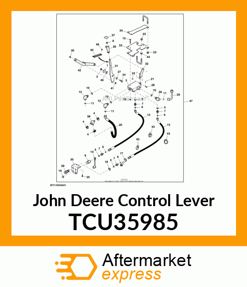 LEVER, AUX HYDR LH TCU35985