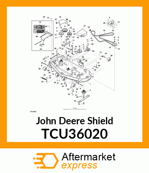 PULLEY SHIELD LH JD TCU36020