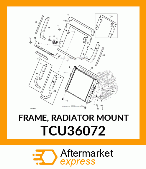 FRAME, RADIATOR MOUNT TCU36072