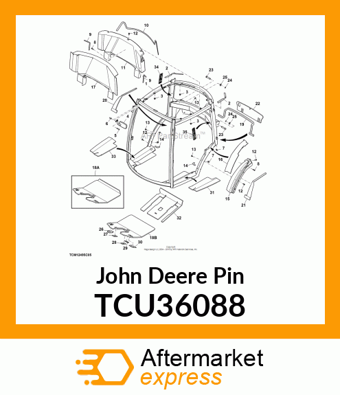 PIN, CAB MOUNT TCU36088