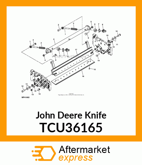 STATIONARY KNIFE 22" LOW TCU36165