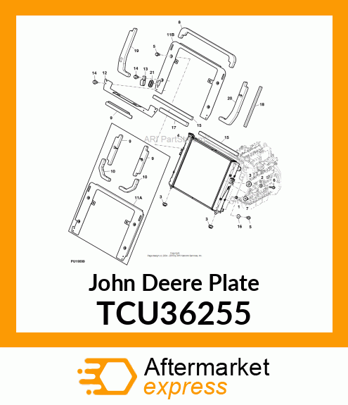 PLATE, RADIATOR MOUNT TCU36255