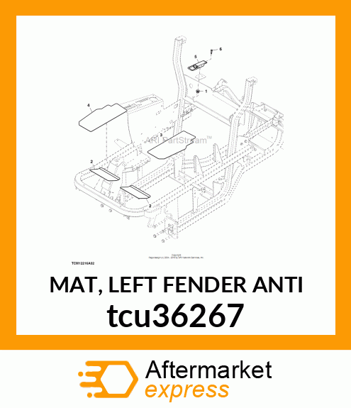 MAT, LEFT FENDER ANTI tcu36267